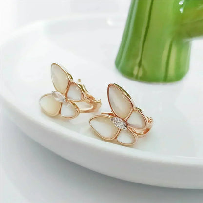 [Stars Jewelry]BUTTERFLY MOP DIAMOND EARRINGS