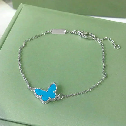 [Stars Jewelry]BUTTERFLY TURQUOISE BUTTERFLY BRACELET SILVER