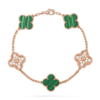[Stars Jewelry] CLOVER 5 MOTIF MALACHITE BRACELET COLLECTION