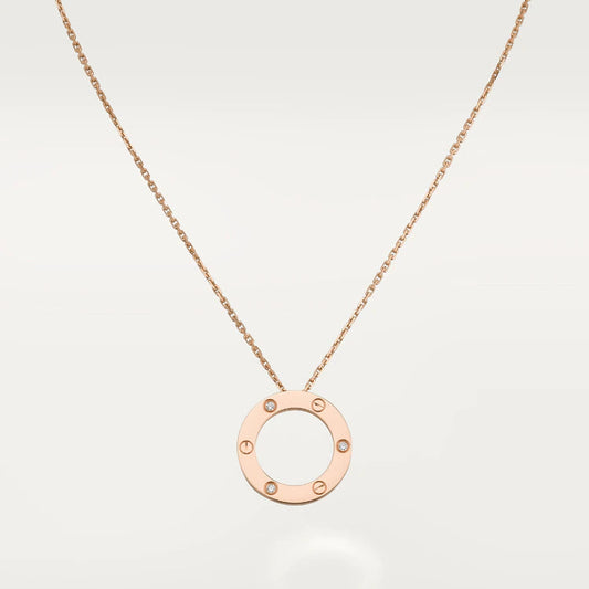[Stars Jewelry]LOVE NECKLACE 16MM 3 DIAMONDS