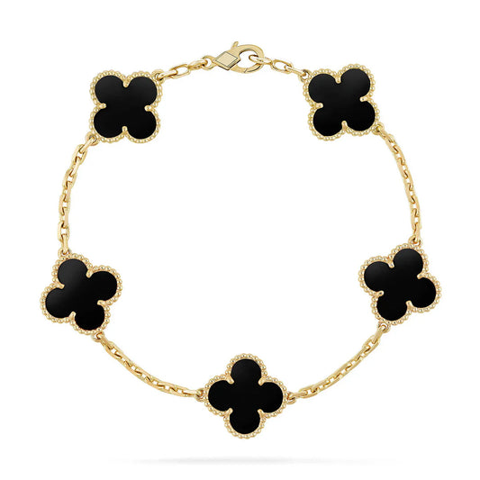 [Stars Jewelry] CLOVER 5 MOTIF ONYXS BRACELET COLLECTION