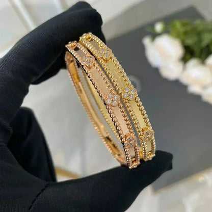 [Stars Jewelry]CLOVER BRACELET 4MM DIAMONDS