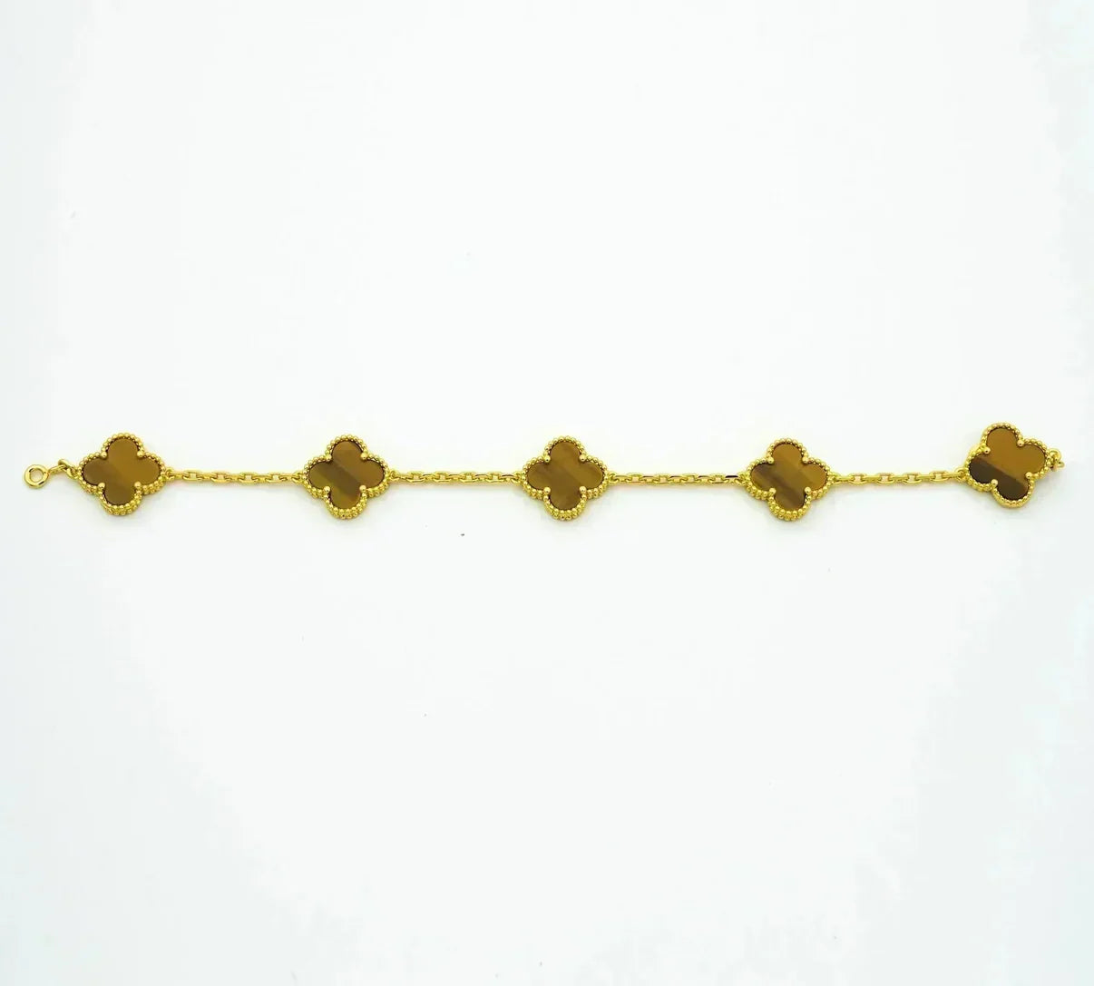 [Stars Jewelry] CLOVER 5 MOTIFS TIGER EYE BRACELET COLLECTION