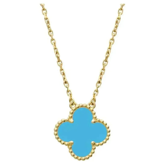 [Stars Jewelry]CLOVER 15MM VINTAGE TURQUOISE NECKLACE