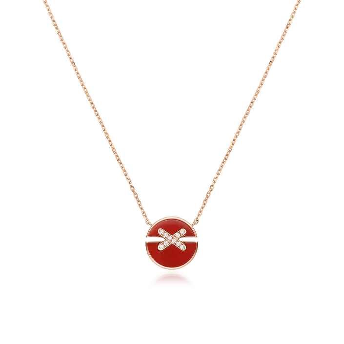 [Stars Jewelry]JEUX DE ROSE GOLD DIAMOND NECKLACE
