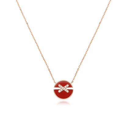 [Stars Jewelry]JEUX DE ROSE GOLD DIAMOND NECKLACE