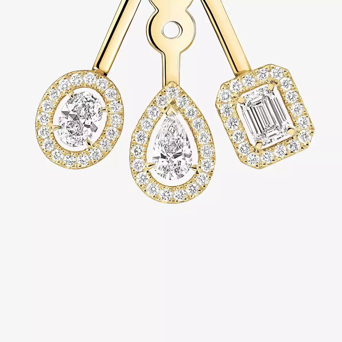 [Stars Jewelry] My Twin Trio  Diamond Earrings
