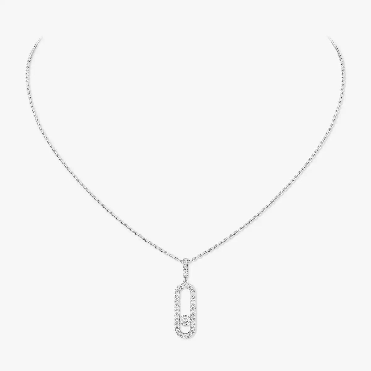 [Stars Jewelry]Move Uno Diamond Necklace in Rose Gold