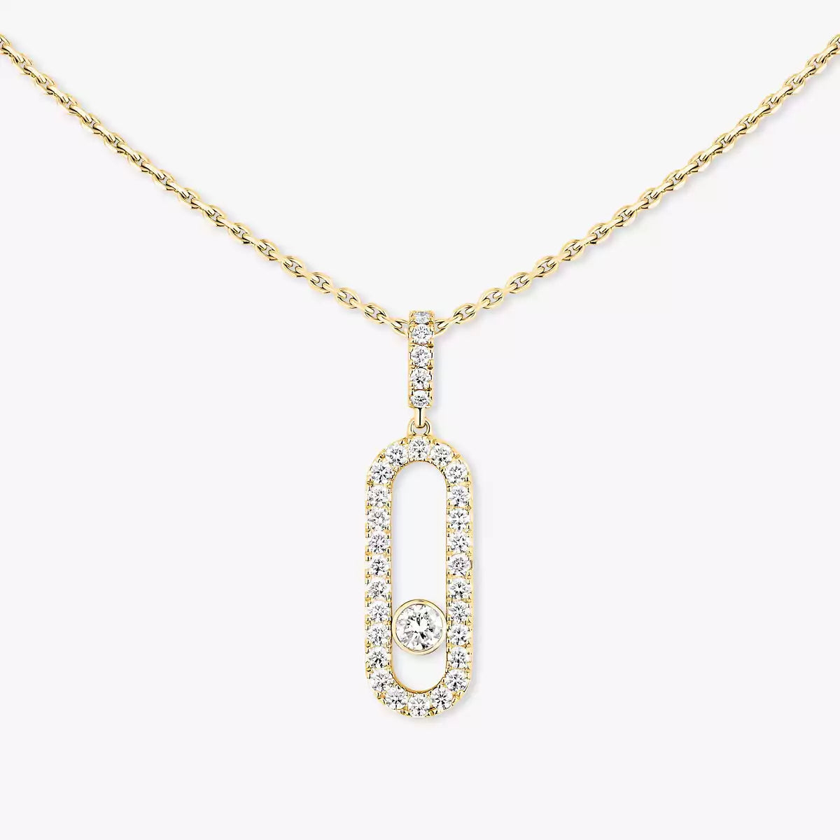 [Stars Jewelry]Move Uno Diamond Necklace in Rose Gold
