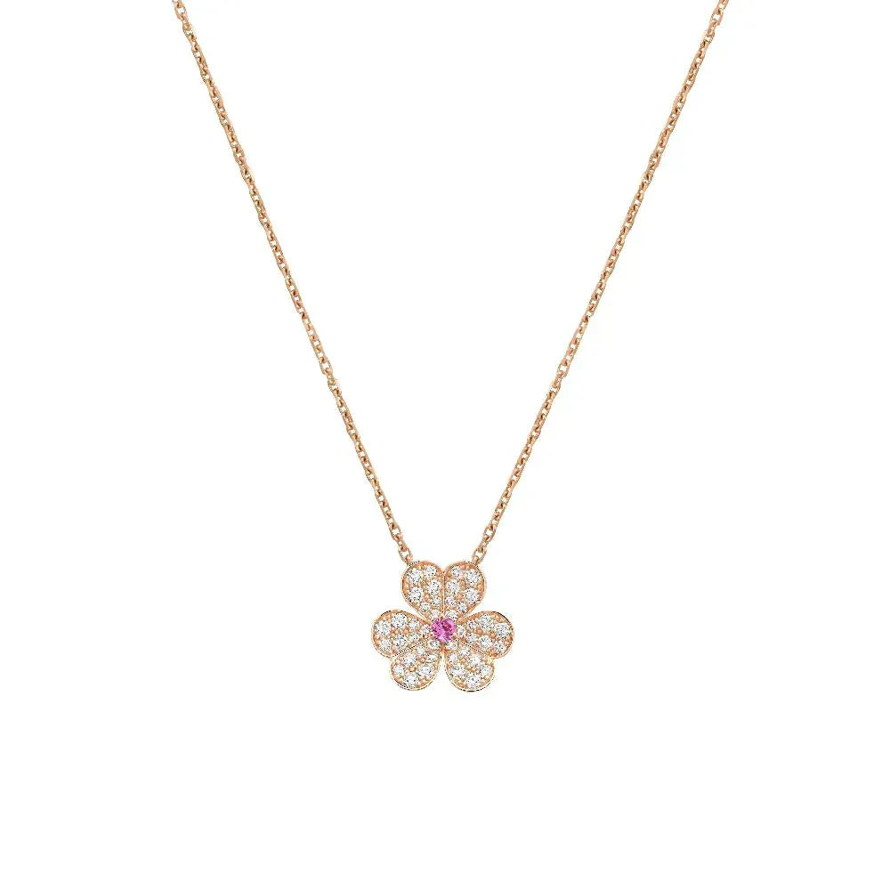 [Stars Jewelry]FRIVOLE ROSE GOLD FLOWER DIAMOND NECKLACE