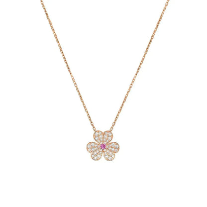 [Stars Jewelry]FRIVOLE ROSE GOLD FLOWER DIAMOND NECKLACE